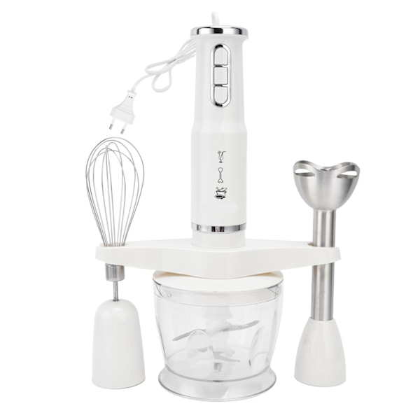 Multifunktionell Handmixer 600W Elektrisk Omrörare Matberedare EU-kontakt 220V Vit