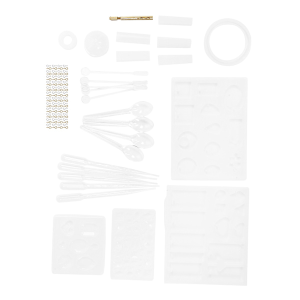Kristall Epoxiform Klo Nagel Silikonform Set Gjutning DIY Tärningsform Hantverksverktyg