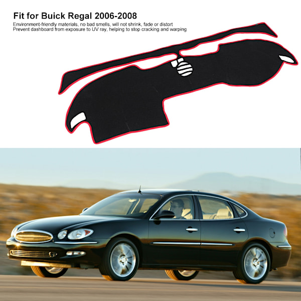 Skydd för instrumentbräda i bil, UV-skyddande, passar Buick Regal 06-08