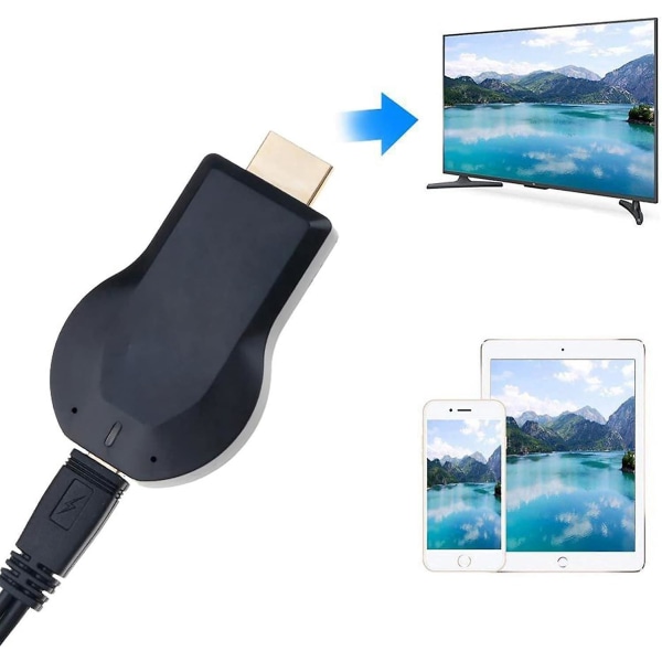 Trådløs HDMI-skjermadapter - 1080p HD, digital AV til HDMI-kontakt for iOS/Android/Samsung/iPhone/iPad - Støtter DLNA/AirPlay Mirror