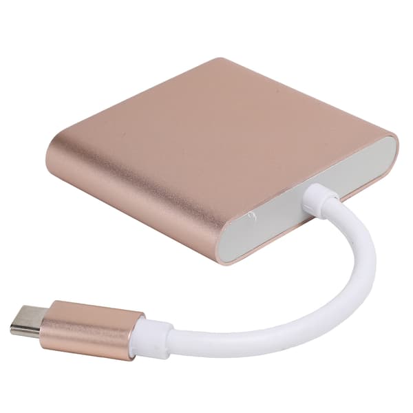 USB C Adapter 3.1 3 i 1 Hubb Konverter Dock Högupplöst Multimediagränssnitt 4K Roséguld