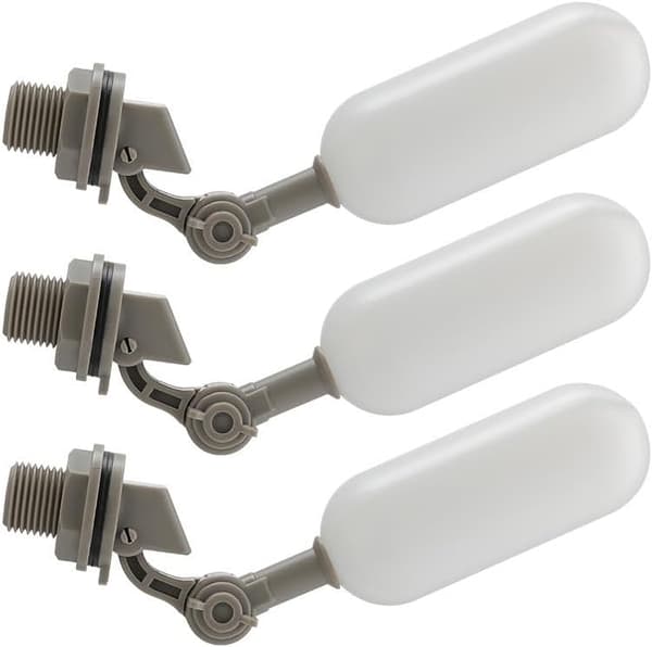 3-piece float valve kit, 1/2-inch water supply pipe float valve with adjustable arm for swimming