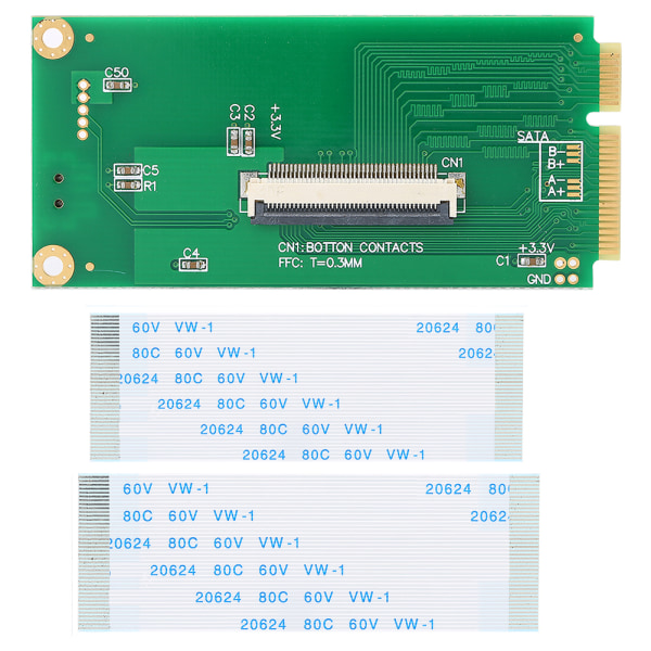 PCI E til CE-adapterkort PCI E til ZIF-overførselskort med 2 stk. fleksible fladkabler