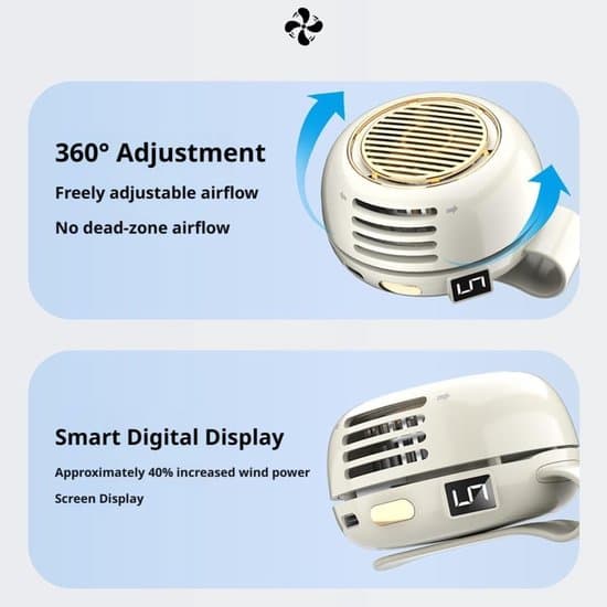 Bladeless Style Fan - USB Powered - 3 Speed Settings - Compact