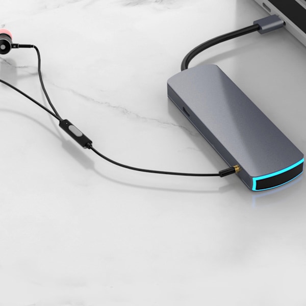 6-in-1 Monitoiminen HD-telakointiasema Type C - HDMI USB3.1 HUB PD-latauksella