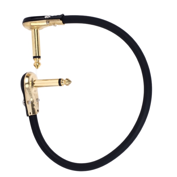 Elektrisk gitar effektpedal kabel flat patch strømforsyning instrumenttilbehør gull 30cm / 11.8in