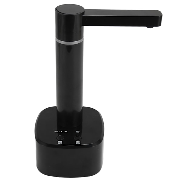 Bordvanddispenser Automatisk Vandpumpe Vanddispenser til Flaskevand med Roterende Dyse 3 Volumenindstillinger Sort