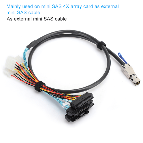 G0502 Extern Hårddiskkabel Mini SAS SFF-8644 till SFF-8482 Server Datortillbehör 1 Meter