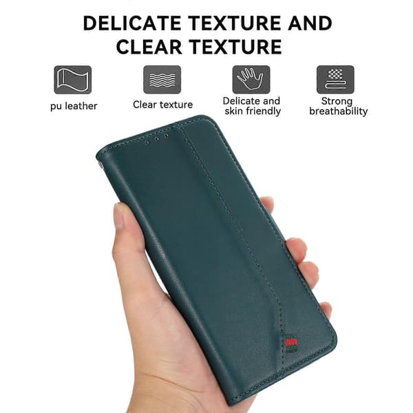 Kompatibel med OnePlus Nord CE5 5G-etui i læder med foldbart låg Brown