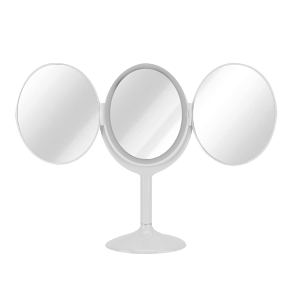 LED Makeup Spejl Foldbart Roterbart Spejl Touch Kosmetisk Spejl til Soveværelse Omklædningsrum Hvid