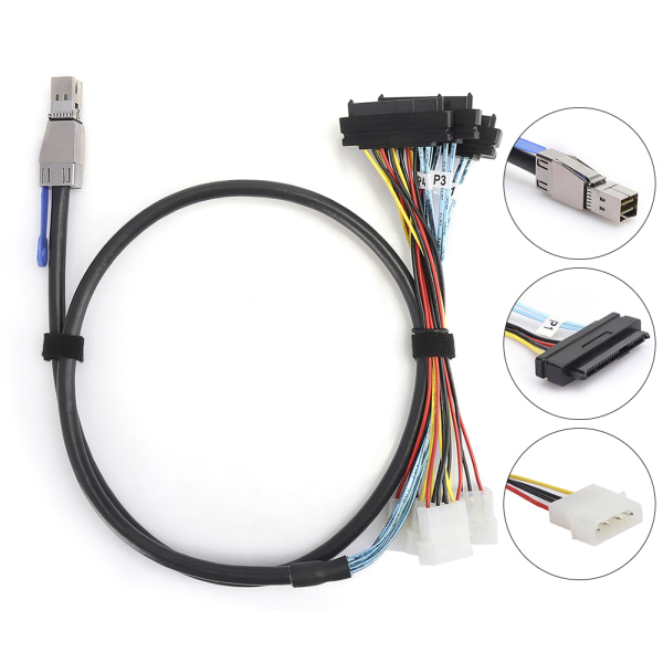 G0502 Extern Hårddiskkabel Mini SAS SFF-8644 till SFF-8482 Server Datortillbehör 1 Meter