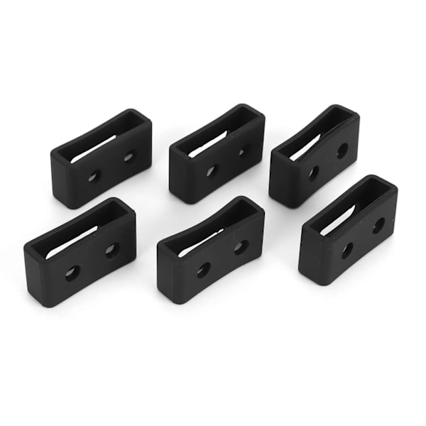 6 kpl Kellon Rannekkeen Lenkkirengas Kellon Hihnan Pidike Silmukka Turvapidike Sopii BA110 Musta 20mm