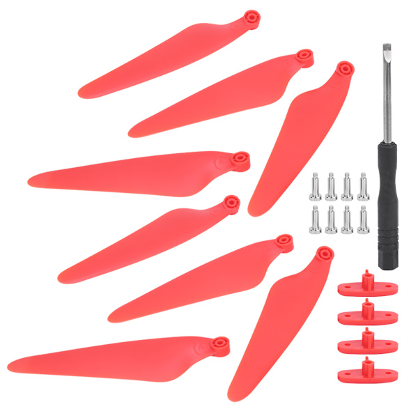 2 Par RC Drönarpropeller Ersättningstillbehör Passar Hubsan H117S Zino/ZinoiproRöd