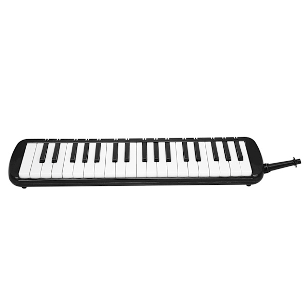 Melodica 37 Tangenter Keyboard Blæseinstrument til Begynder Professionel Træning Sort