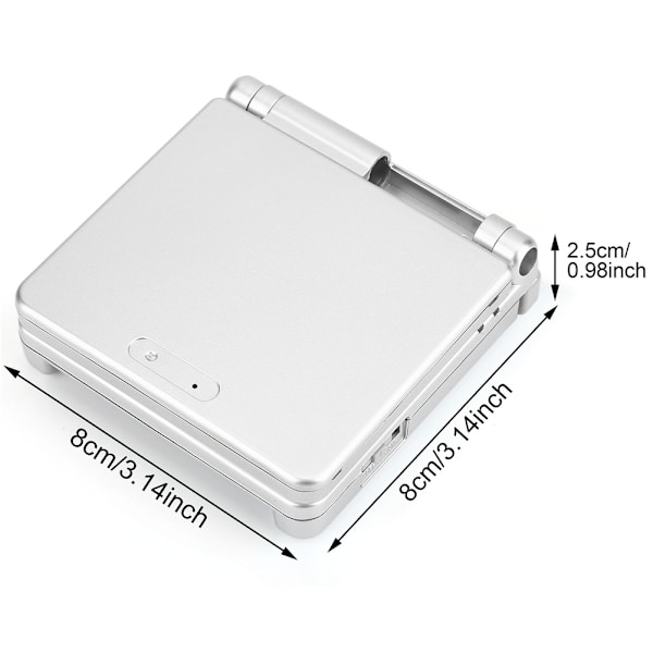 Til Nintendo Game Boy Advance GBA SP Beskyttende ABS Case Cover Reparationssæt Sølv