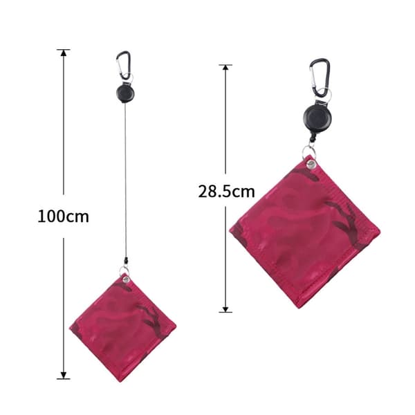 Easy-Draw Golfservietter til køller og bolde – Kompakt, fløjlsforet, holdbar (pink)