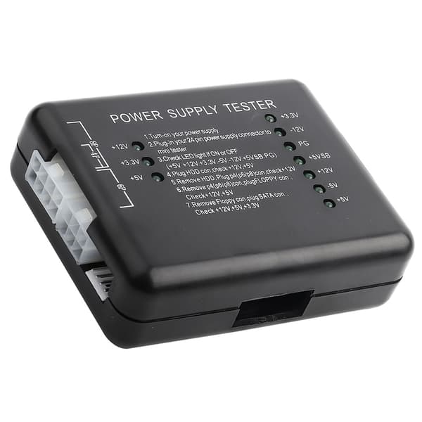Strömförsörjningstestare 20/24 Pin HDD SATA FLOPPY för dator