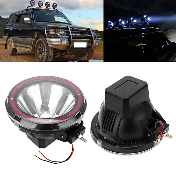 HID Front Bumper Taklampa Camping Jakt Fiske Spot Light 12-24V 55W 9 tum Röd Ring