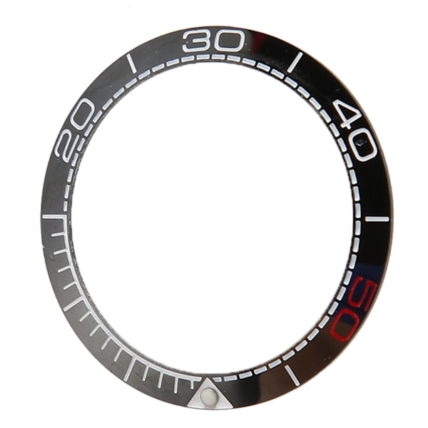 Professionell Klocka Bezel Insert 38mm Keramisk Klocka Bezel Ring Reparationsersättningstillbehör för Urmakare Svart Bas Röd Siffra