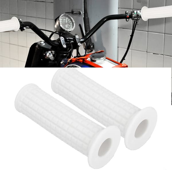 7/8\" 22mm Universal Retro Motorcykel Styr Endegreb Hvid