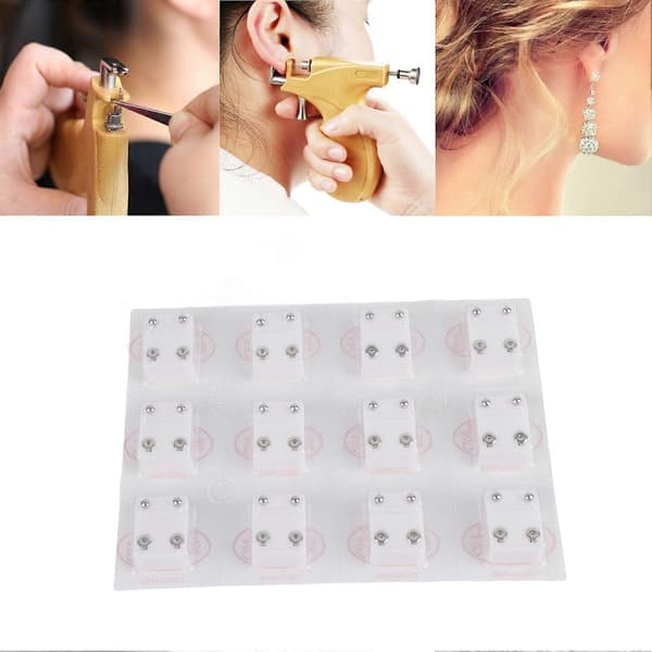 Premium Ear Piercing Gun Ear Stud Ear Plug Earring Titanium Steel Safe Ear Piercing Gun Tool Kit (YMMR)