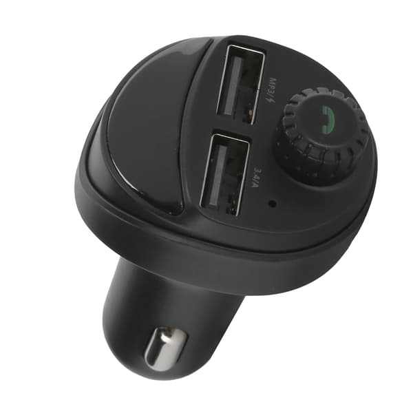 Bluetooth FM-sender trådløs adapter musikafspiller bil dobbeltporte 3.4A hurtigoplader 0.3
