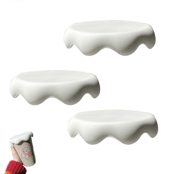 3 stk. krus vandkop silikonelåg - indvendig diameter 9,0 cm