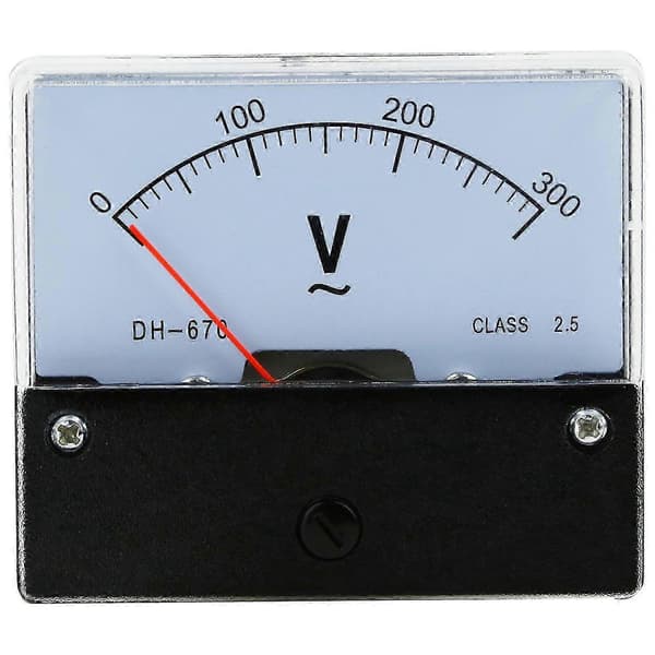 0-300V analog voltmeter panelmåler rektangulær vekselspænding DH670