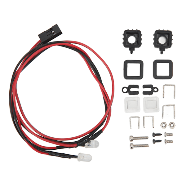 RC Car Spotlight Reglerbar Sockel Plast Vit Belysning Låg strömförbrukning Allmänt RC Modell Strålkastare Quadrate Lamp