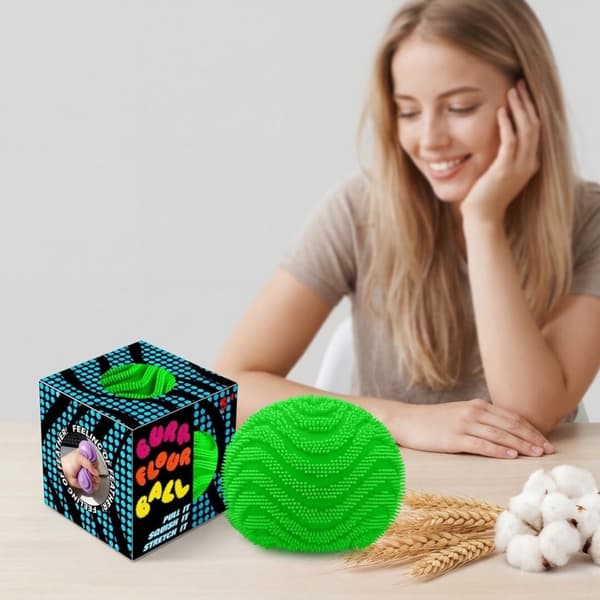 3 stk. Fuzz Ball Squishy, Stressbolde til voksne Langsomt stigende Squishies Bløde Sensoriske Klem Super Solide Squish Bløde Formbare Fidgets Squishy