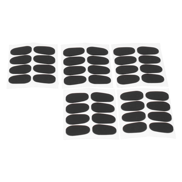 40 stk. Munnstykke Puter Lapper Pads Tilbehør for Alt-/Tenorsaksofon Klarinett Svart 0,5 mm