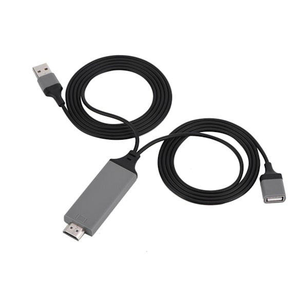 3 Farver Telefon til HDMI Kabel til IOS Interface Digital AV Adapter 1080P Plug Play til IOS Android Sort