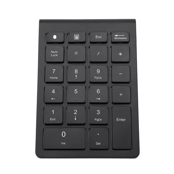 Sort 22 Taster Mini Numpad Trådløst Bluetooth Numerisk Tastatur Til OS X PC