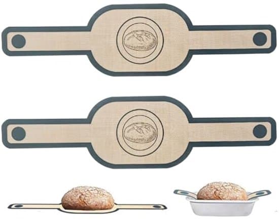To silikonbakematter for brød, bakeplater og deig – gjenbrukbare non-stick bakematter, 56 x 15 cm
