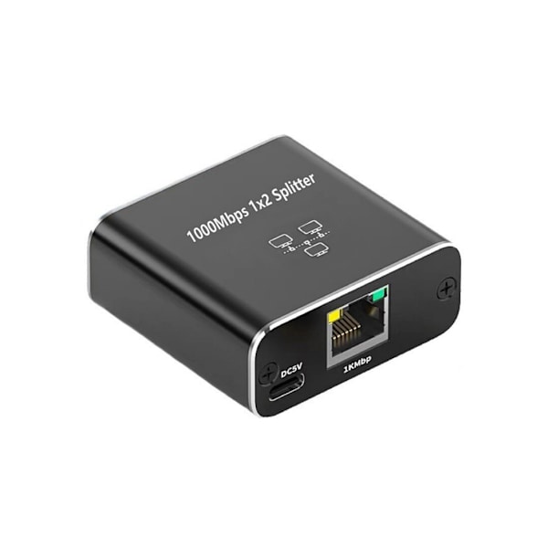 RJ45 splitter 1 til 2 Ethernet Giga 1000Mbps netværk