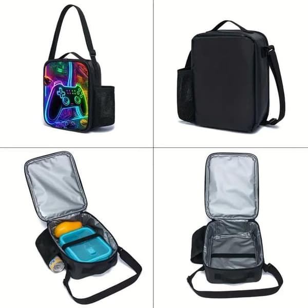 3-piece backpack for boys, with lunch bag and pencil case, game backpack for students