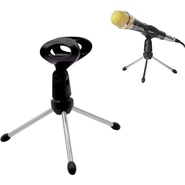 Adjustable Foldable Desktop Microphone Stand - Portable Tripod (1 Piece)