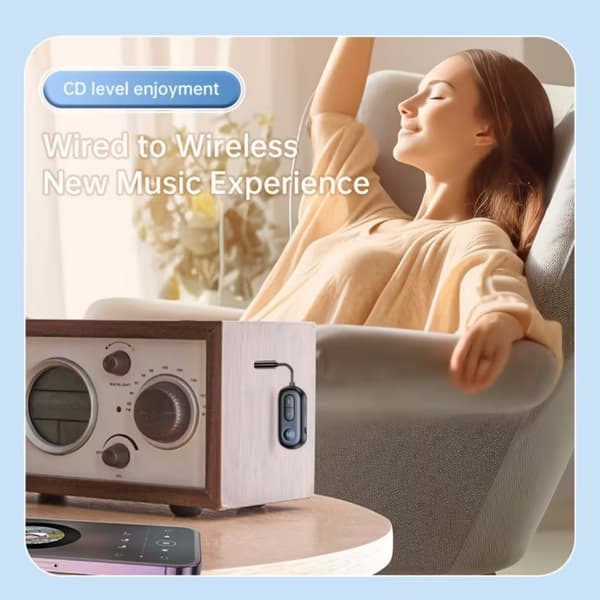 Bluetooth 5.4 sender og mottaker - 2-i-1 trådløs Bluetooth lydsender for hodetelefoner eller Bluetooth-enheter