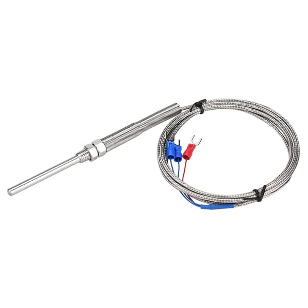 M8 Gjenge PT100 Platinium Resistor Termoelement 50mm Probe Temperatursensor Ledning 0-400℃ (2 m)
