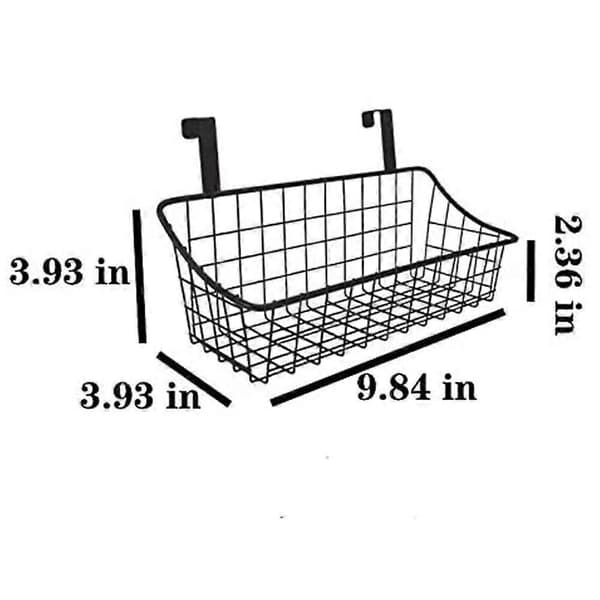 Basket with hook, hang it behind a door or on a railing, white