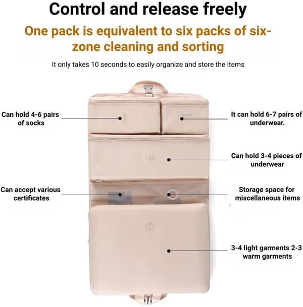 6-in-1 Compression Storage Bag: Portable, Foldable, and Hangable for Travel