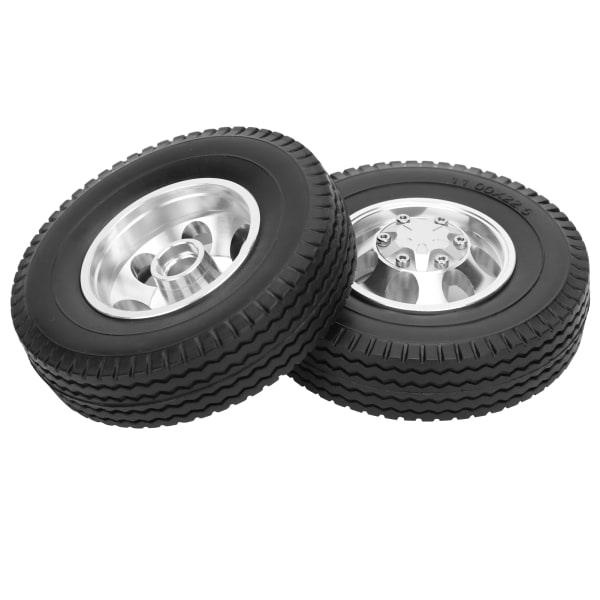 2 stk. RC Forhjul med 7 Eger Aluminium Legering Nav til Tamiya 1/14 RC Bil