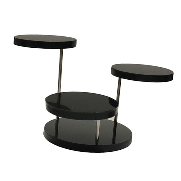Rund Smykke Display Stand Multi Lag Ring Display Riser Stand Kage Dessert Rack Fest Dekorative Hylder 3 Lag Sort
