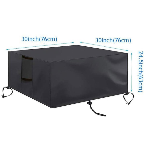 Vattentät Oxford-dukbord och cover - Skydd för utomhusmöbler (76*76*63cm)