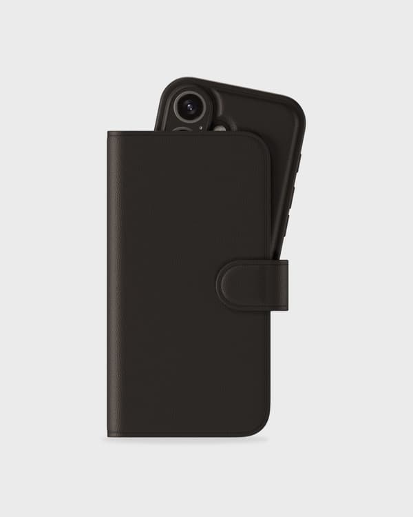 holdit iPhone 16 Futteral 2in1 Magnet Plus Svart Polykarbonat