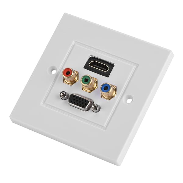 HDMI VGA 3RCA Tre-i-ett Integrert Multimedia Veggpanel Audio Video Socket