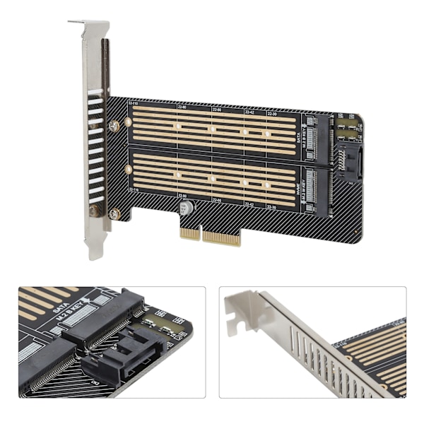 Riser Card SSD til PCIE SATA DualDisk Transfer Udvidelseskort til Windows OS X LINUX