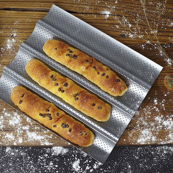 Non-stick perforert form for franskbrød, bakeutstyr, toast, matlaging, bakeform, hjemmebaking