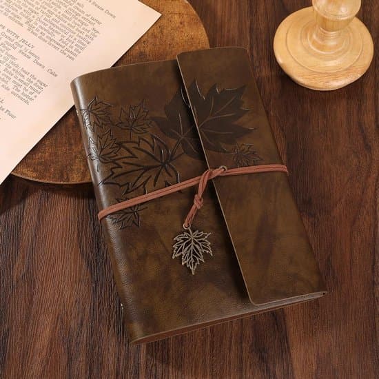 Portable Leather Journal - A5 - 165×235 mm - 80 Pages - Loose-leaf Notebook - Refillable Inserts, Travel Diary - Perfect Gift - Coffee Brown