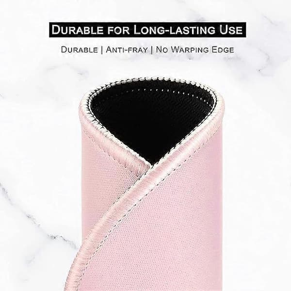 Musematte, Premium-teksturert Liten Rund Musematte Rosa, Sydde Kanter Anti-skli Vanntett Gummi Musematte